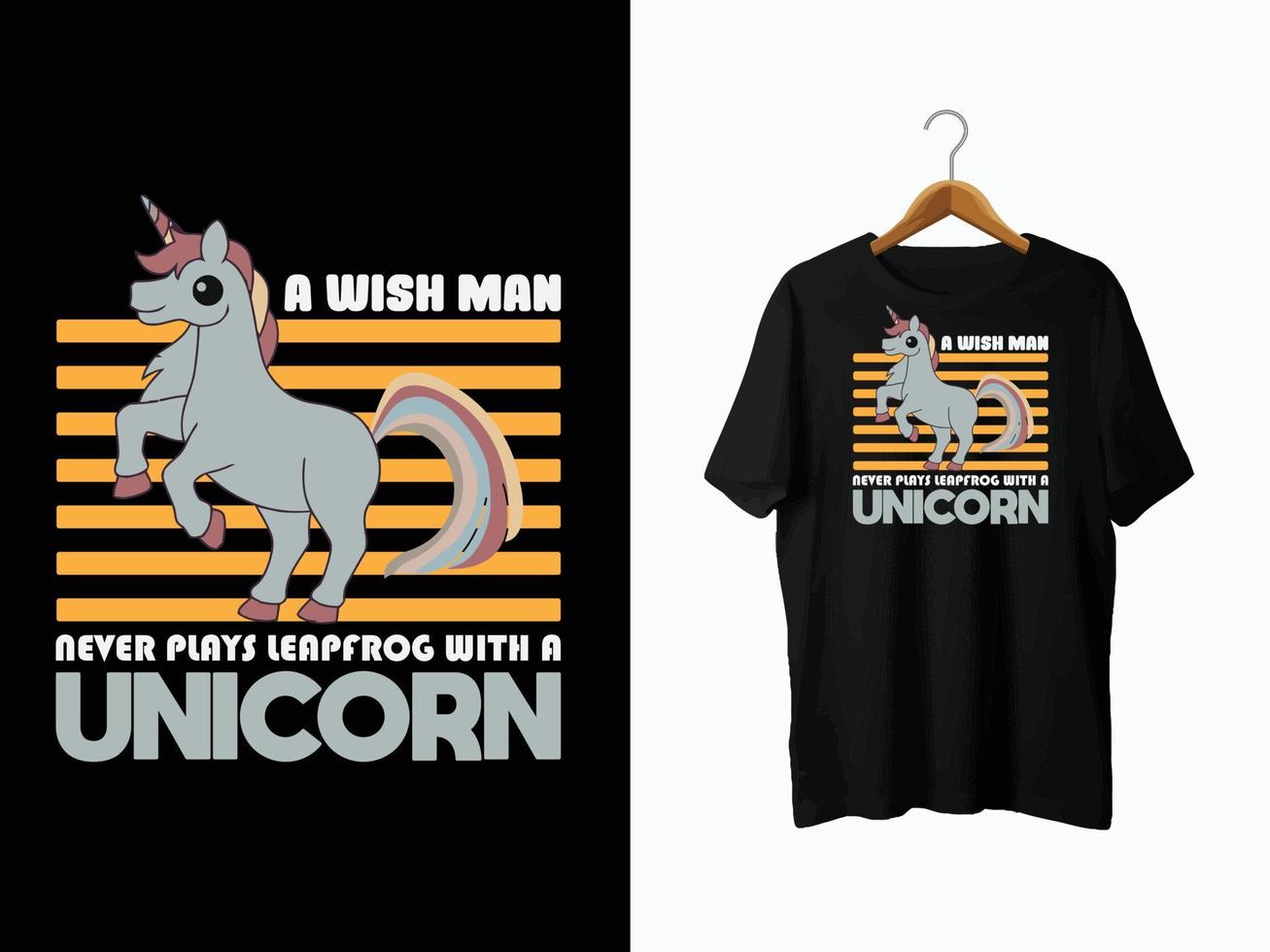 diseño de camiseta de unicornio vector