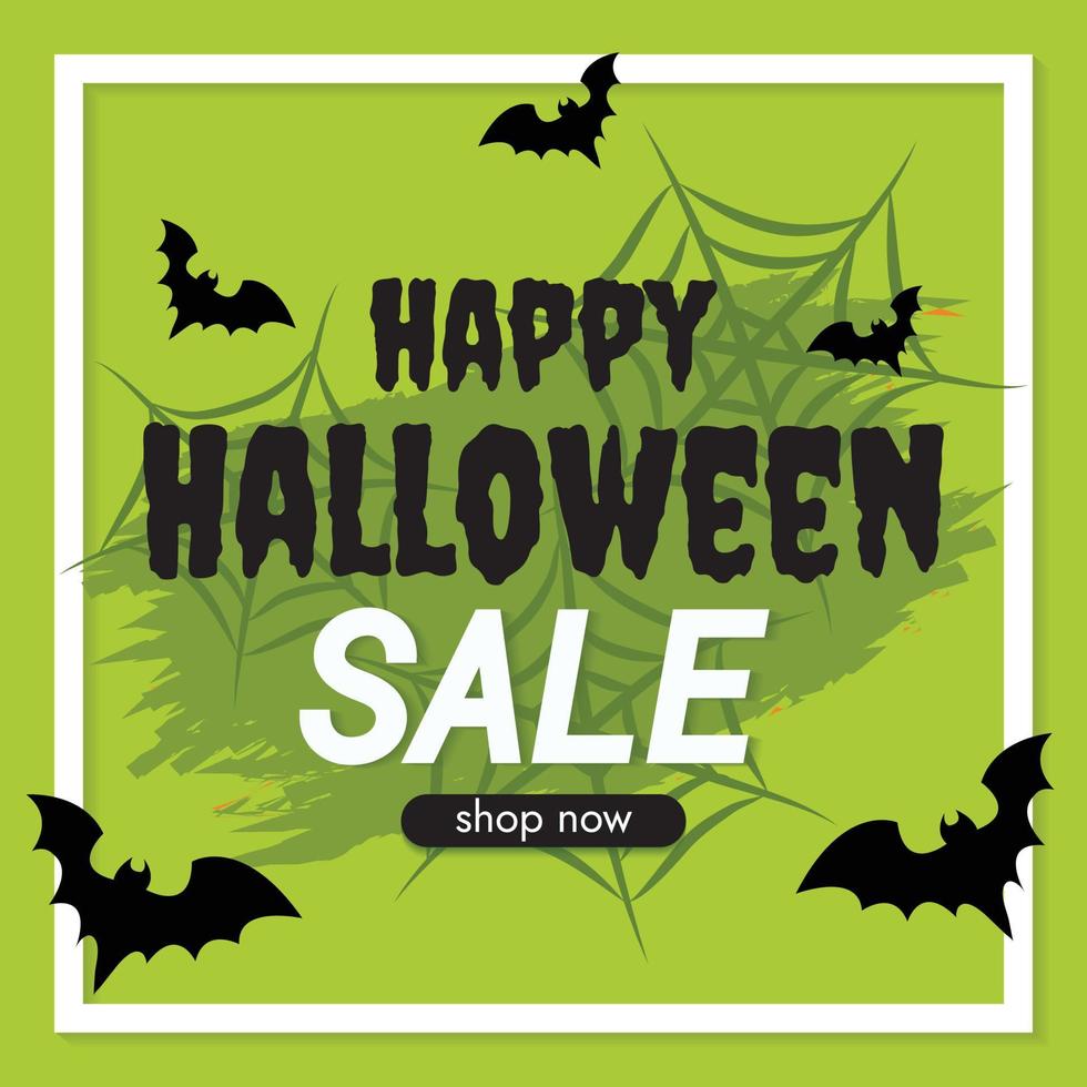 halloween sale banner design background vector