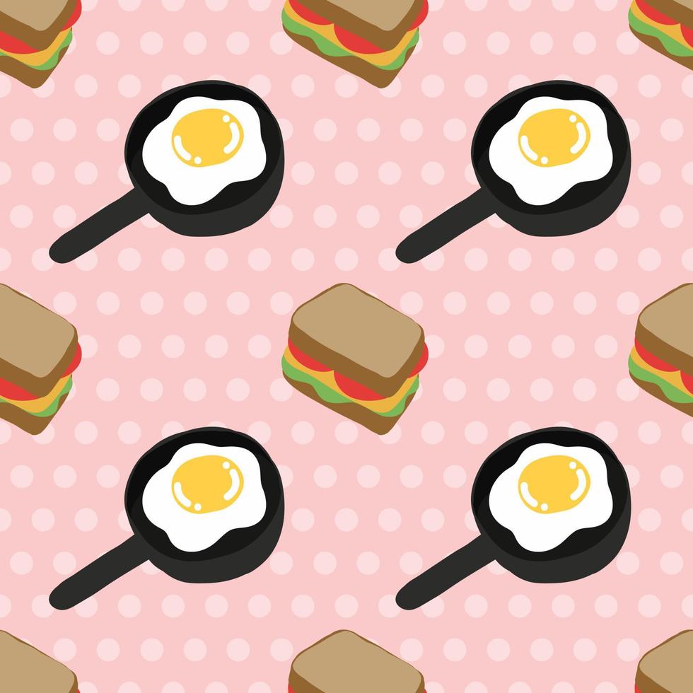 handraw cute food sweet design seamless art pattern vector