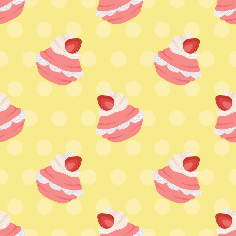 handraw art cute food sweet design vector seamless pattern