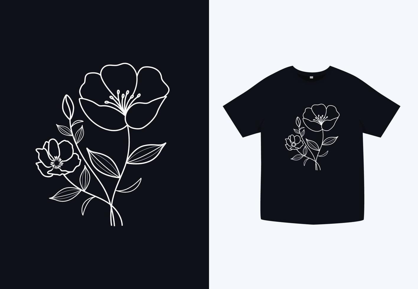 flower vector - Flower Illustration - T-Shirt