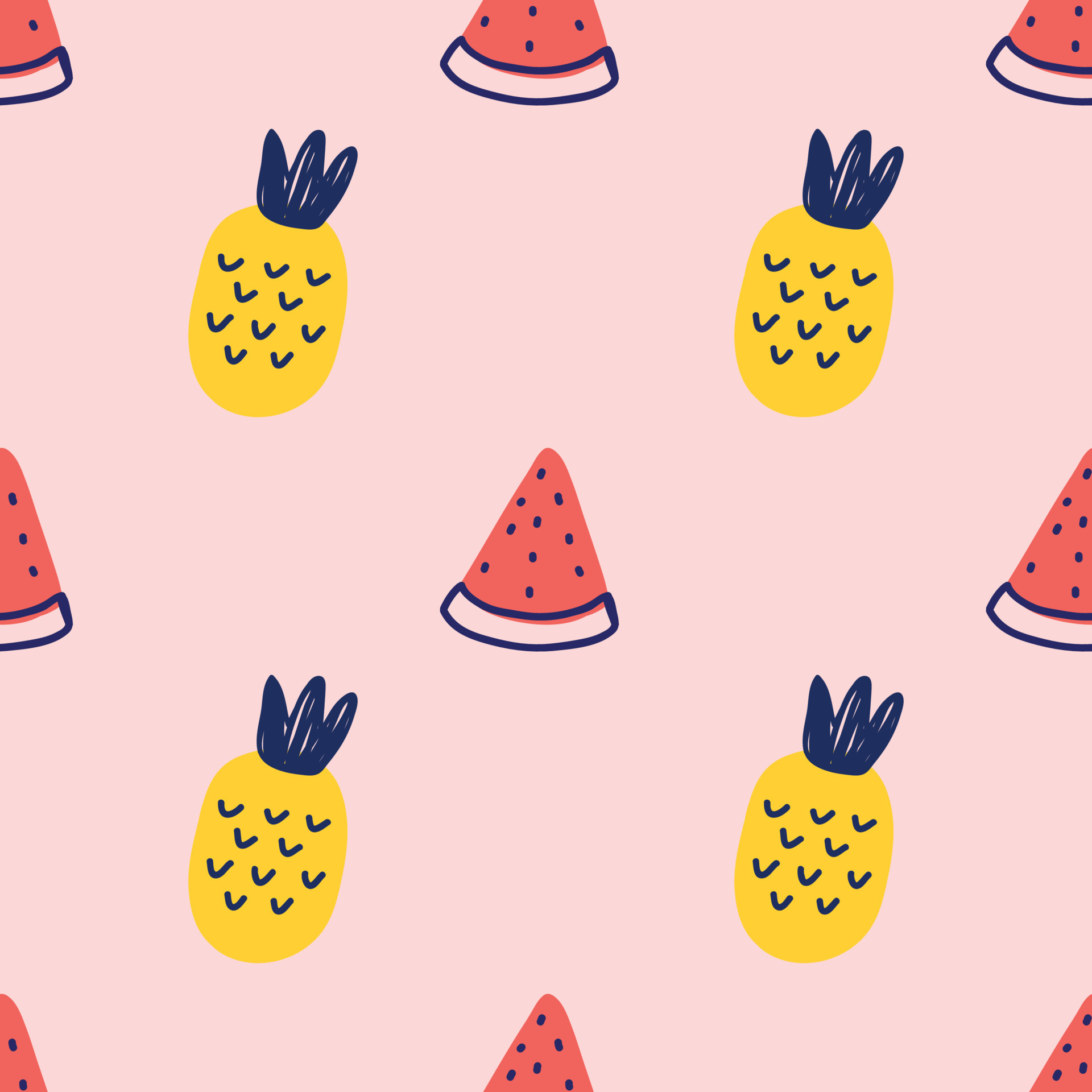 cute handraw fruits seamless pattern vector for wrapping paper 11428443 ...