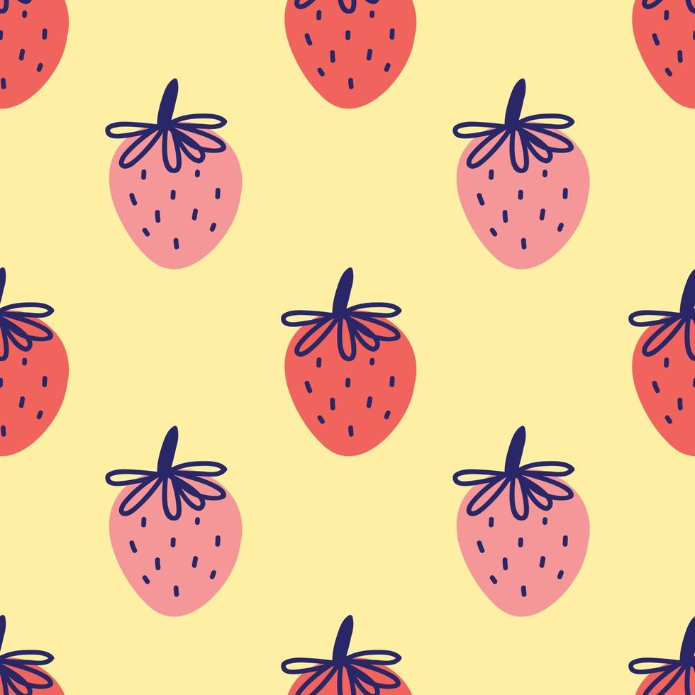 diseño de arte de patrones sin fisuras de frutas coloridas lindas vector