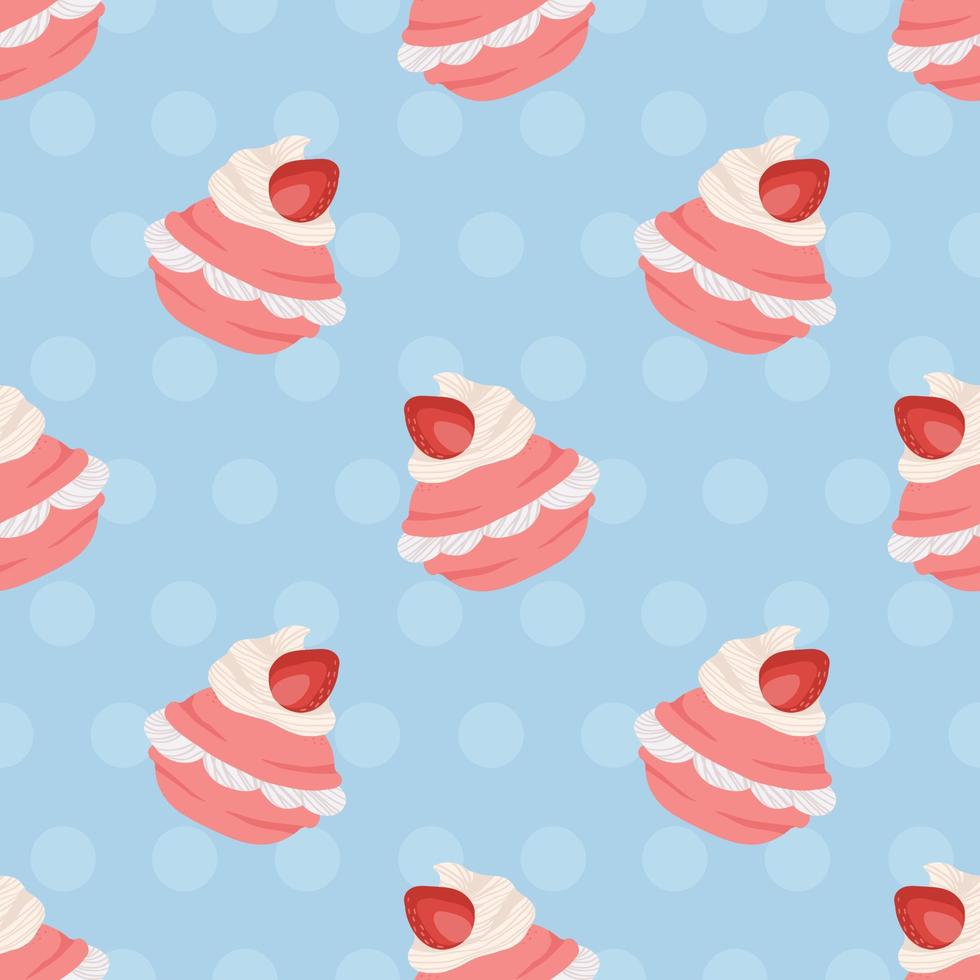 art cute food sweet design vector seamless pattern