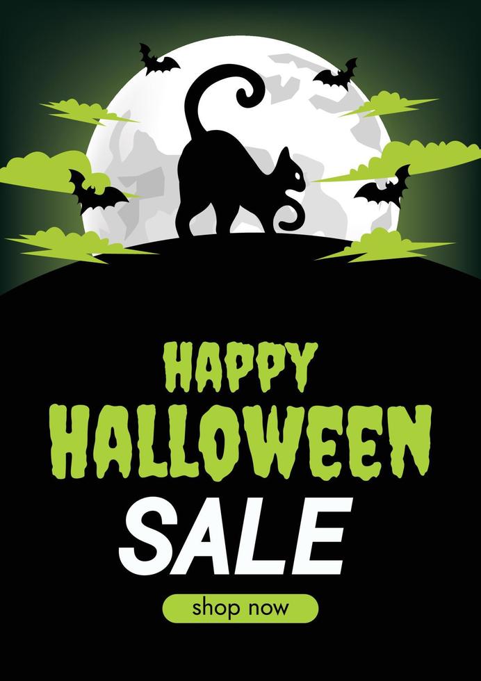 cute halloween promotion halloween sale background design vector