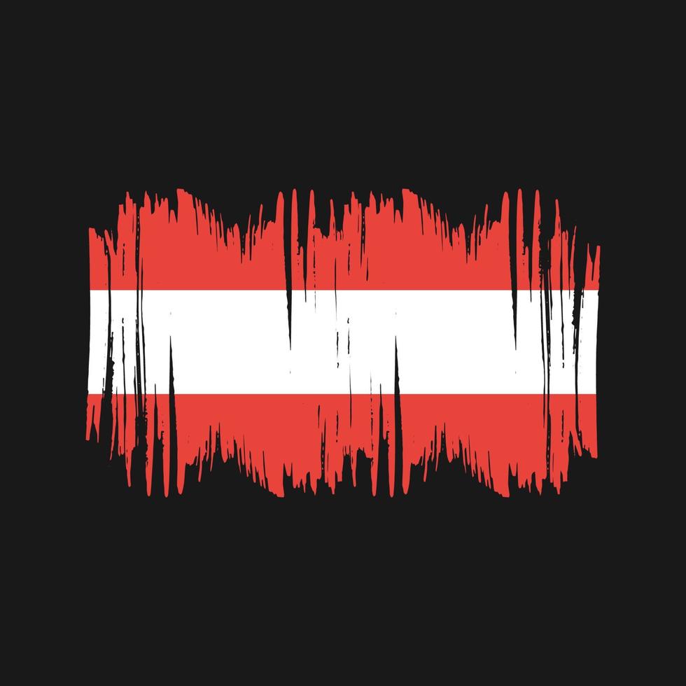 Austria Flag Vector Brush. National Flag Brush Vector