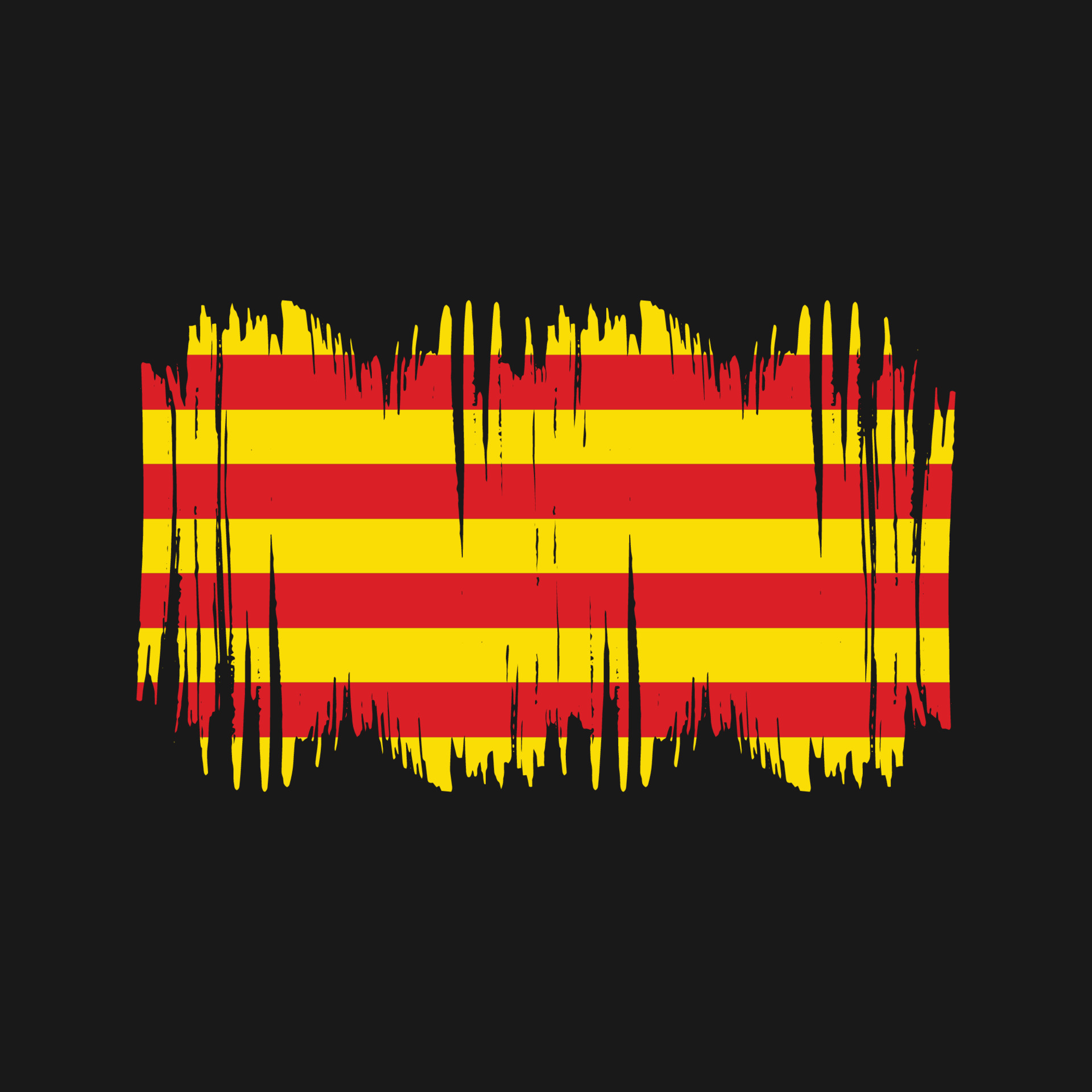 Catalonia Flag Vector Brush. National Flag Brush Vector 11428572 Vector Art  at Vecteezy