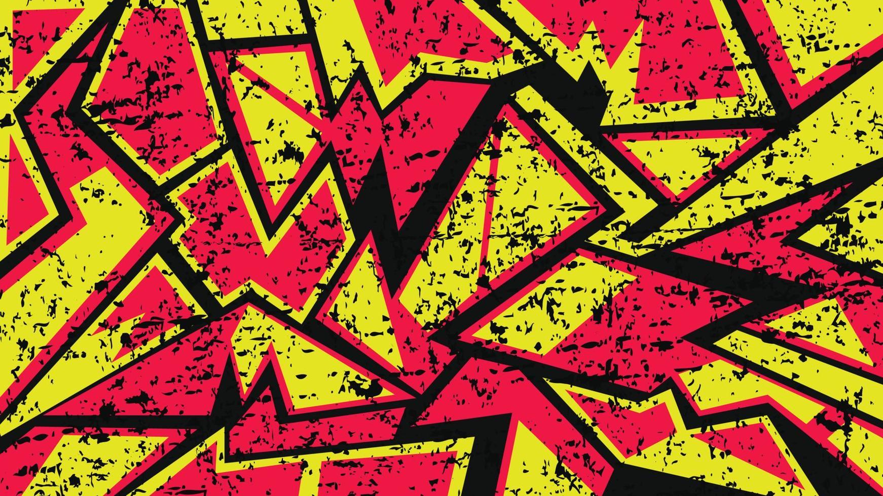 Fondo grunge abstracto rojo y amarillo vector