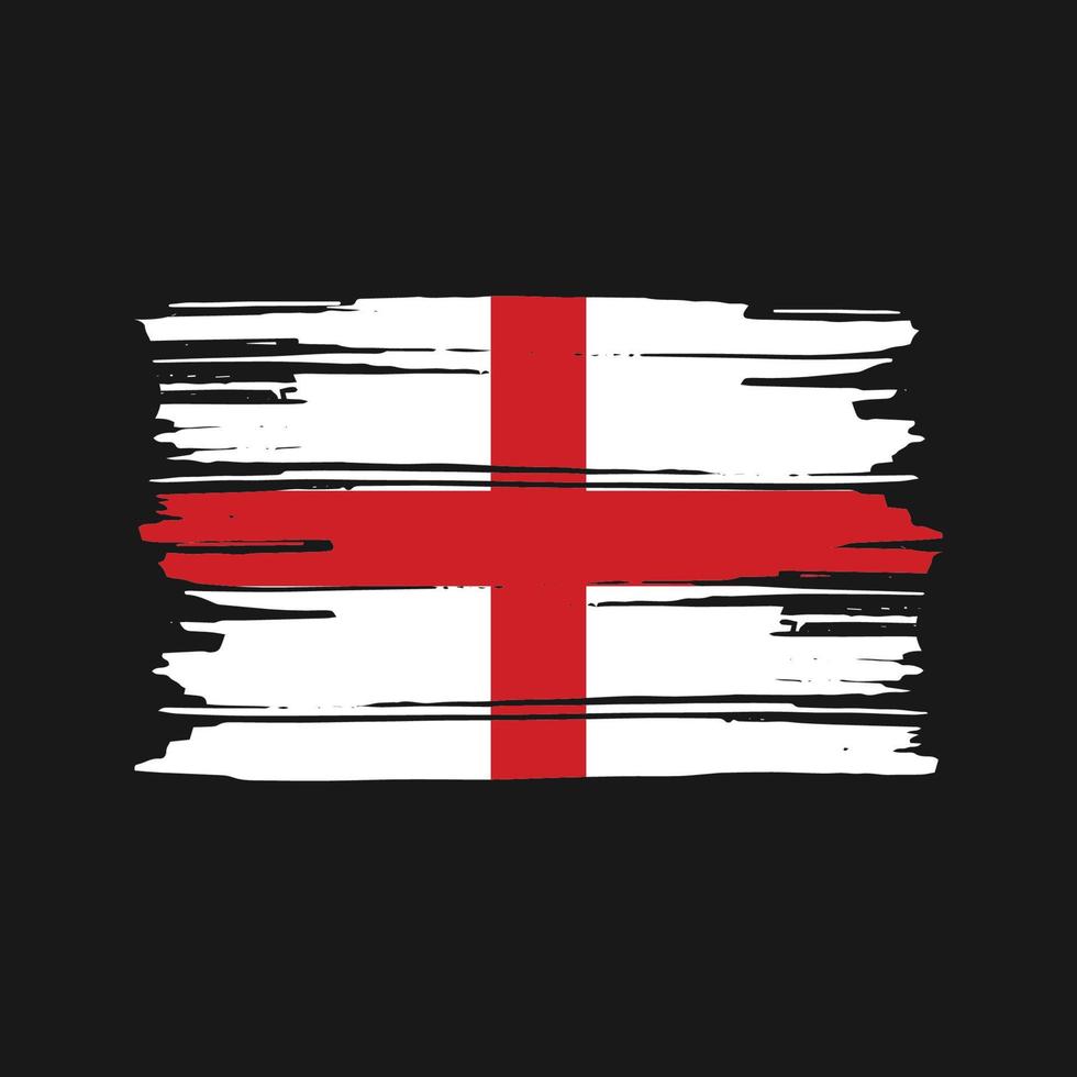 vector de pincel de bandera de inglaterra. diseño de la bandera nacional