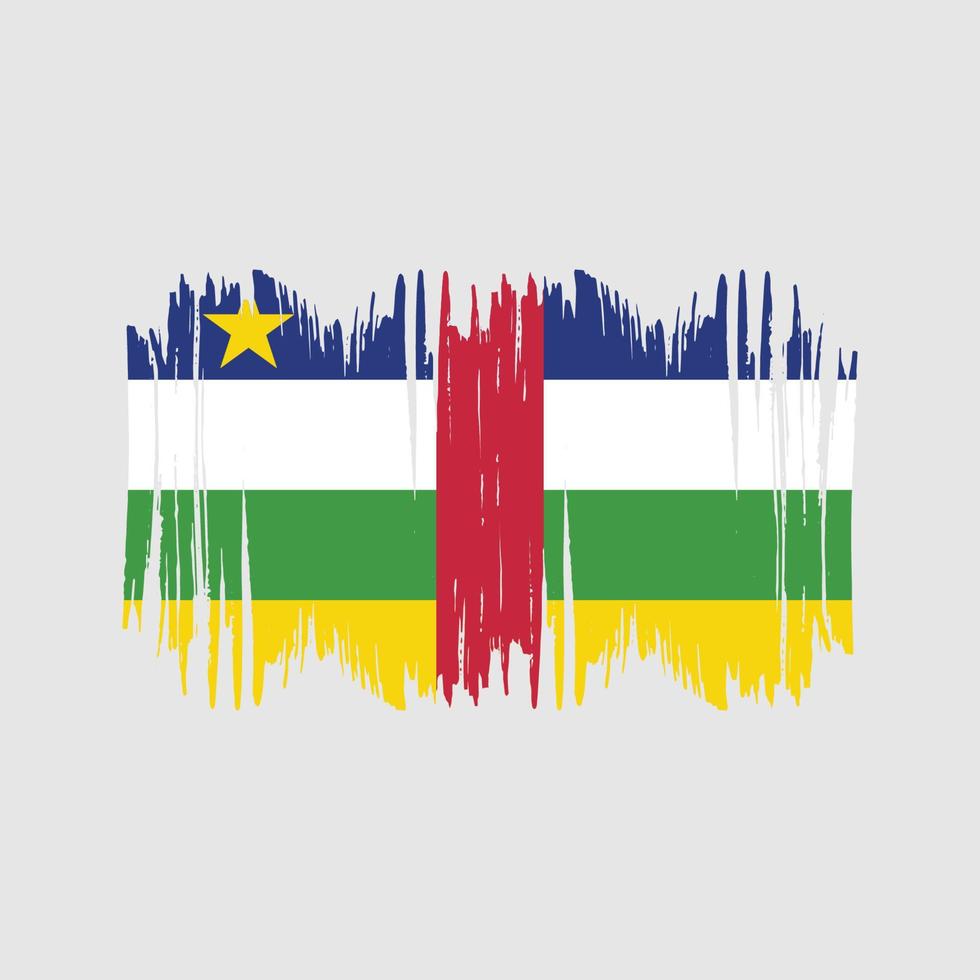 cepillo de vector de bandera centroafricana. vector de pincel de bandera nacional