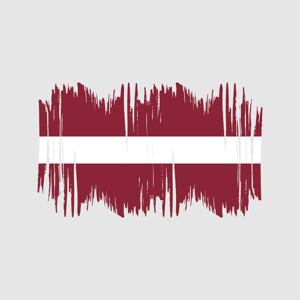pincel vectorial de bandera de letonia. vector de pincel de bandera nacional