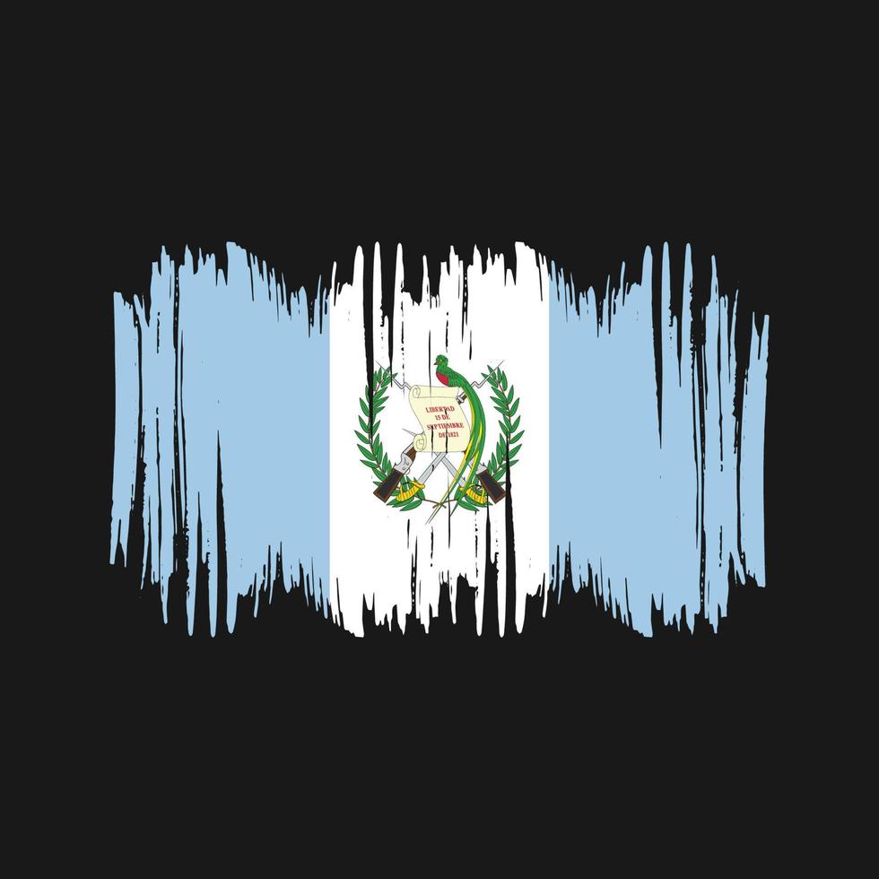 pincel vectorial de la bandera de guatemala. vector de pincel de bandera nacional