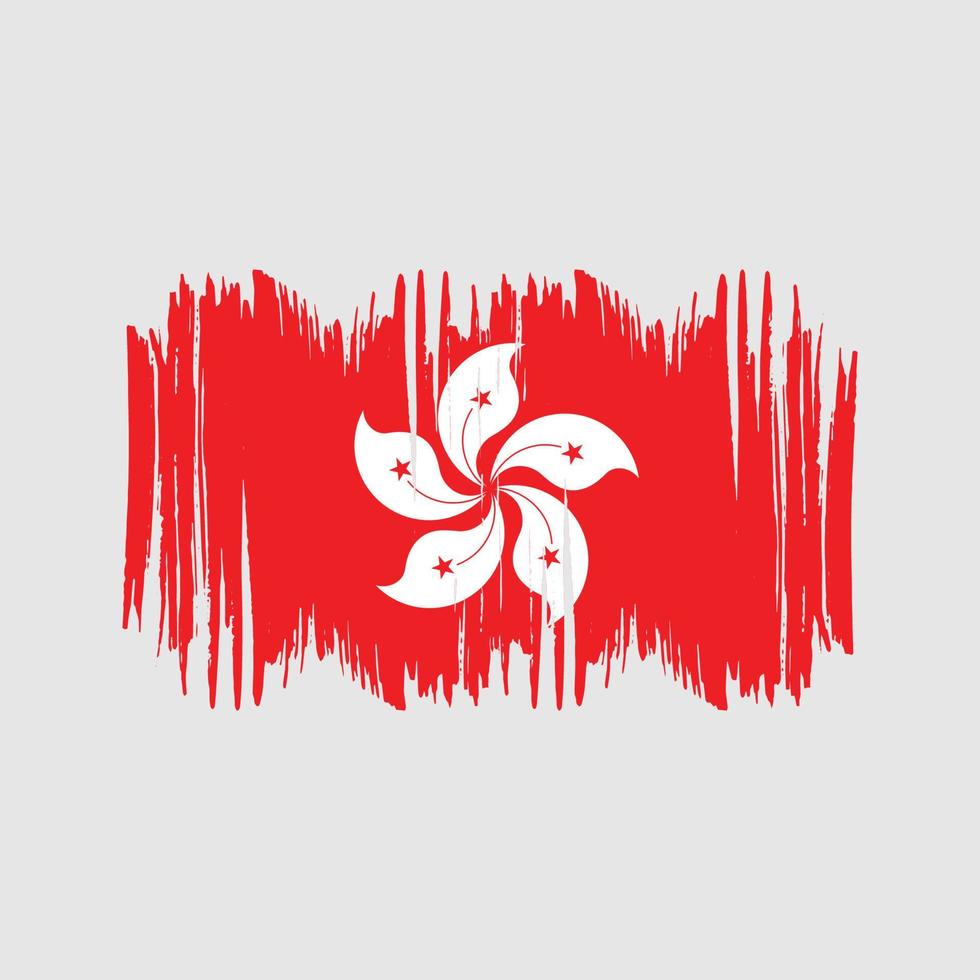 Hong Kong Flag Vector Brush. National Flag Brush Vector