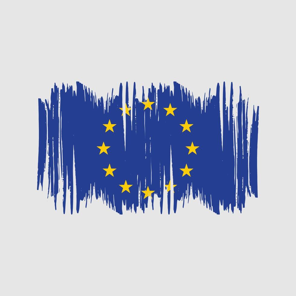 European Flag Vector Brush. National Flag Brush Vector