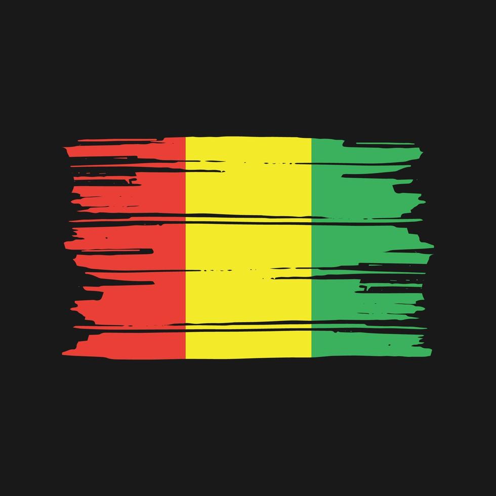 Guinea Flag Brush Vector. National Flag Design vector