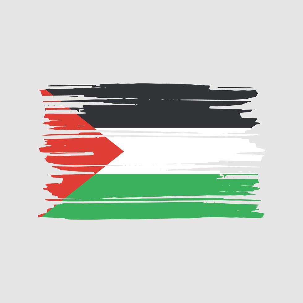 Palestine Flag Brush Vector. National Flag Design vector