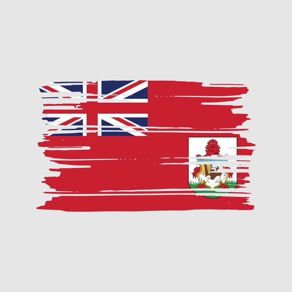 vector de pincel de bandera de Bermudas. diseño de la bandera nacional