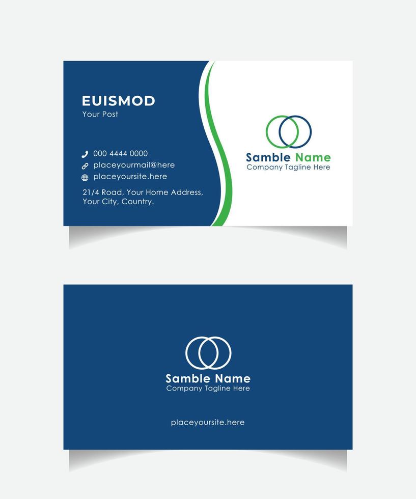 Clean and simple  business card design vector