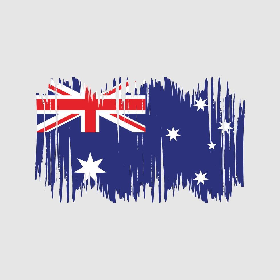 cepillo de vector de bandera de australia. vector de pincel de bandera nacional