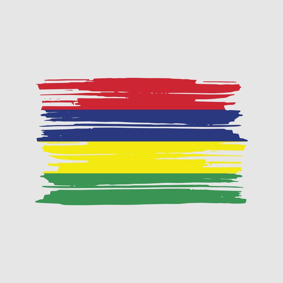 Mauritius Flag Brush Vector. National Flag Design vector