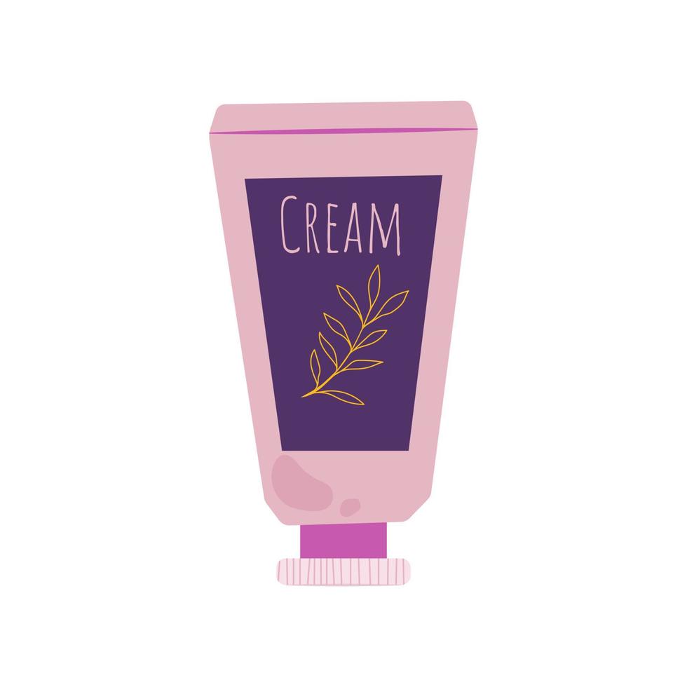 A bright jar of body care cosmetics. Body cream. Vector illustration in flat style