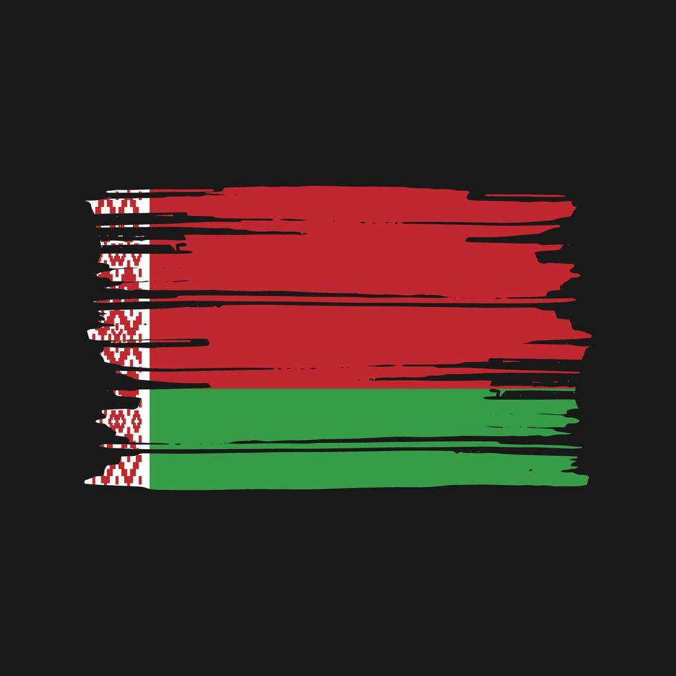 Belarus Flag Brush Vector. National Flag Design vector