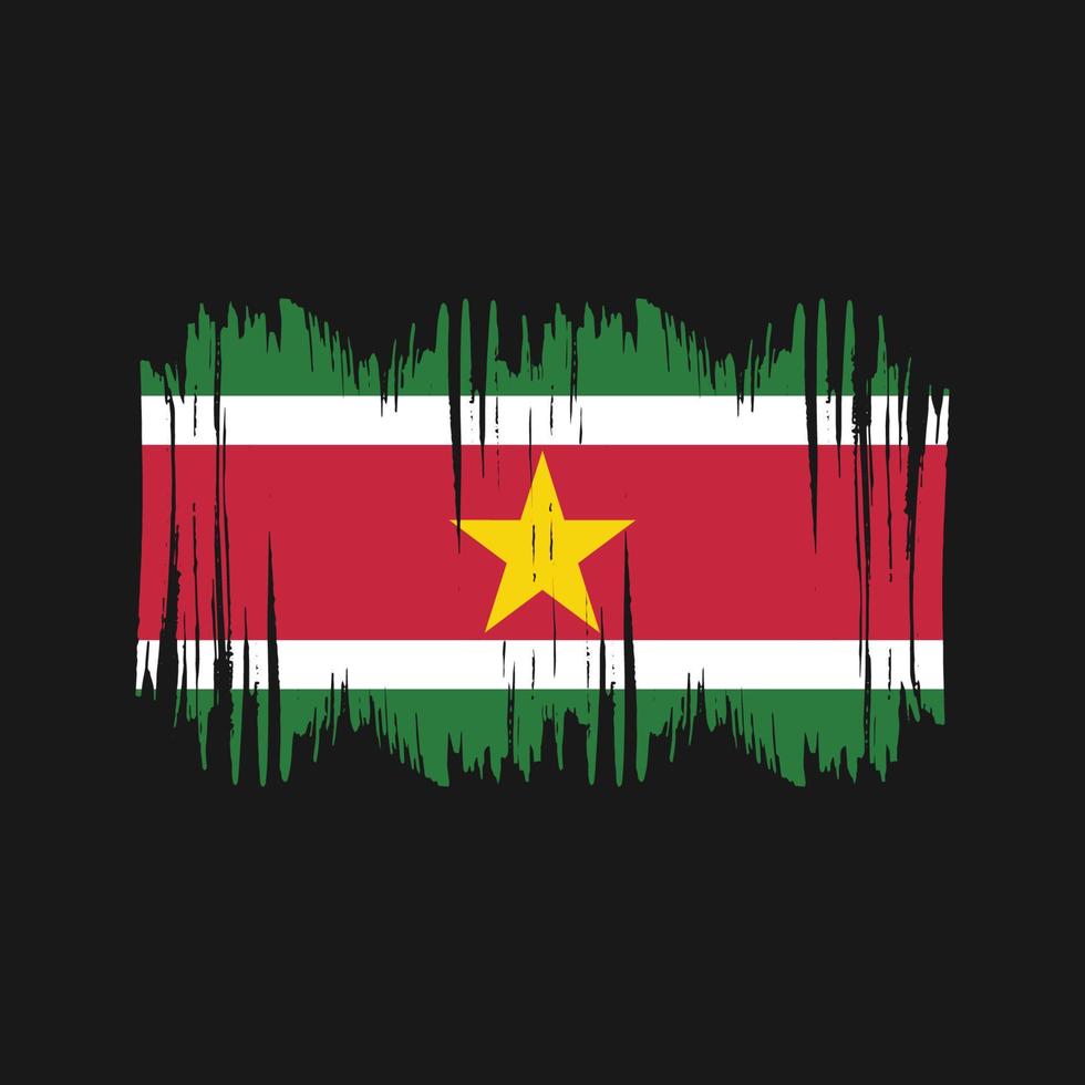 Suriname Flag Vector Brush. National Flag Brush Vector