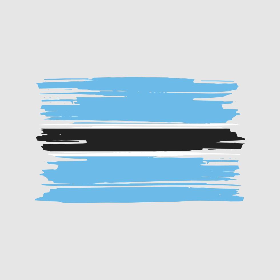 Botswana Flag Brush Vector. National Flag Design vector