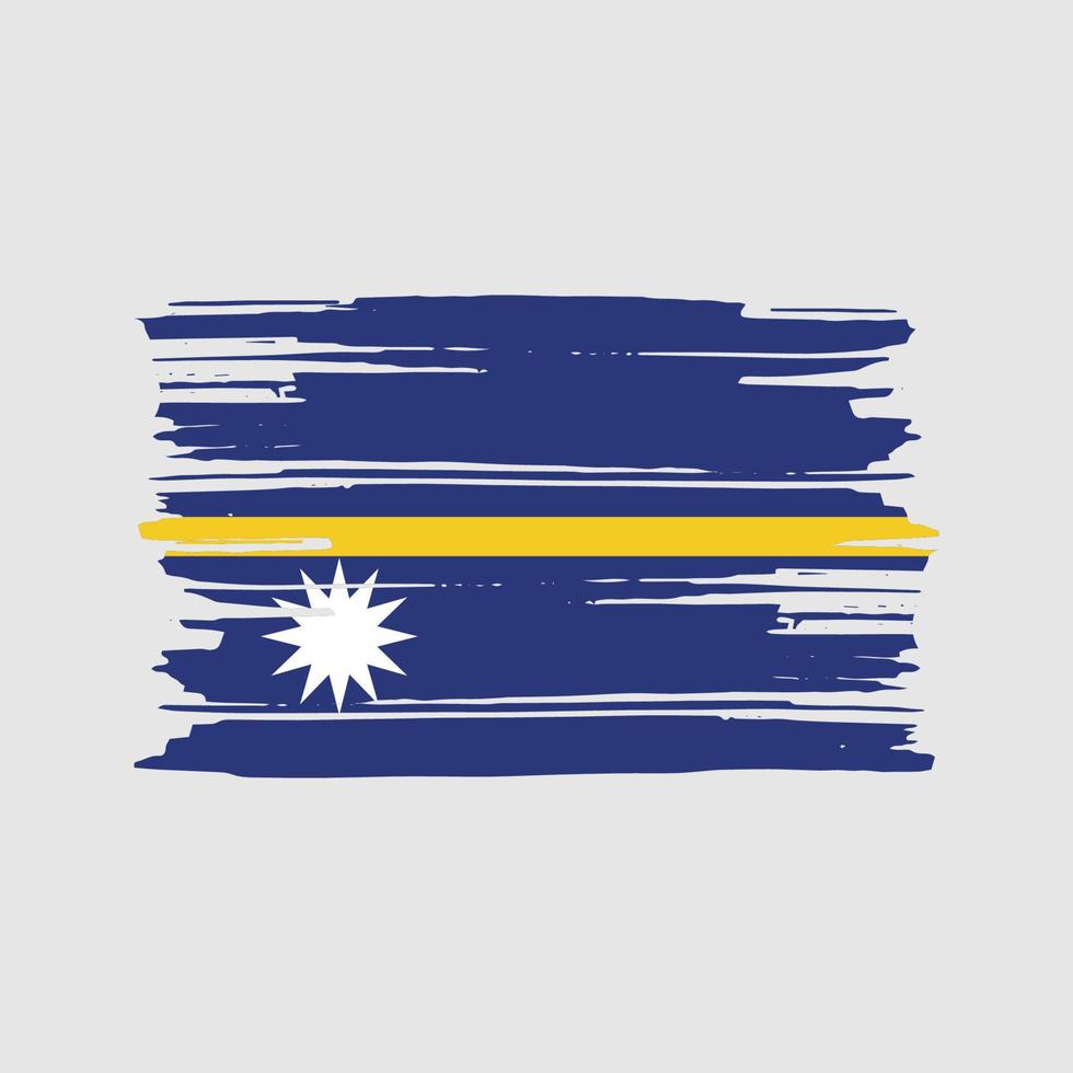 Nauru Flag Brush Vector. National Flag Design vector
