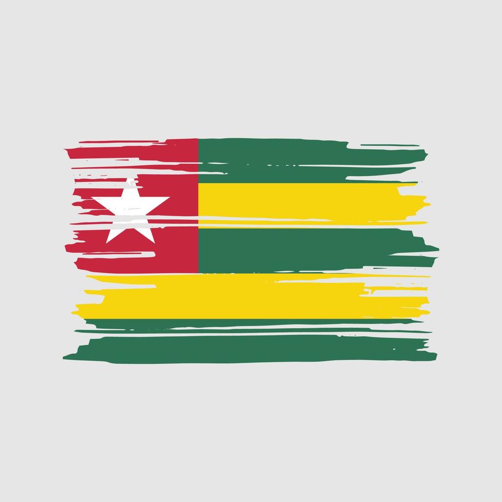 Togo Flag Brush Vector. National Flag Design vector