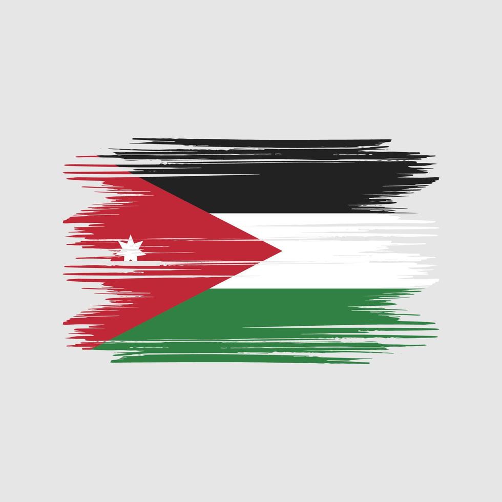 Jordan flag Design Free Vector