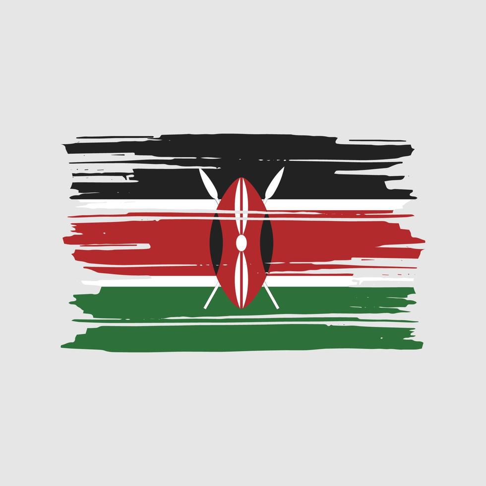 Kenya Flag Brush Vector. National Flag Design vector