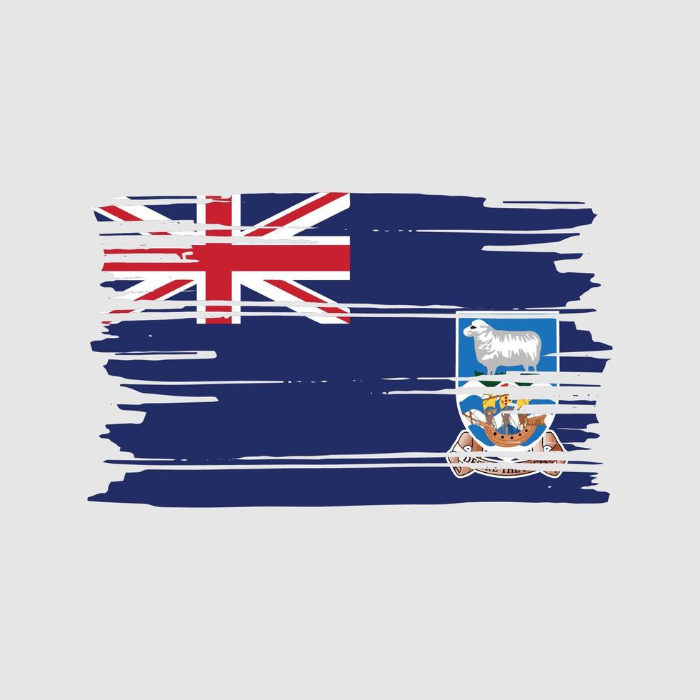 vector de pincel de bandera de las islas malvinas. diseño de la bandera nacional