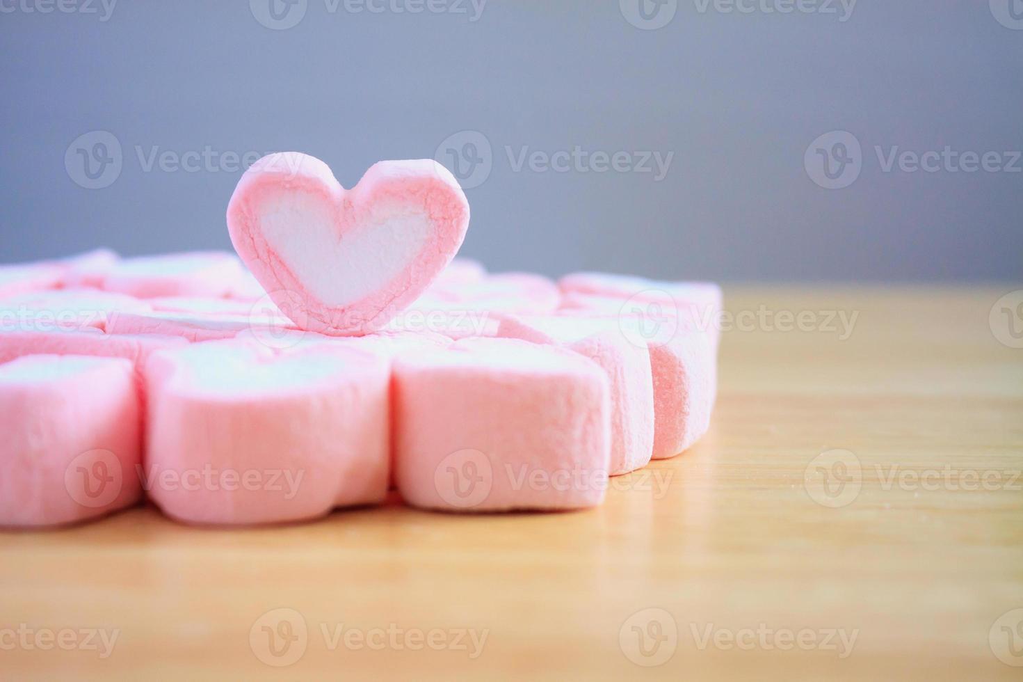 pink heart shape marshmallow for valentines background 11429122 Stock