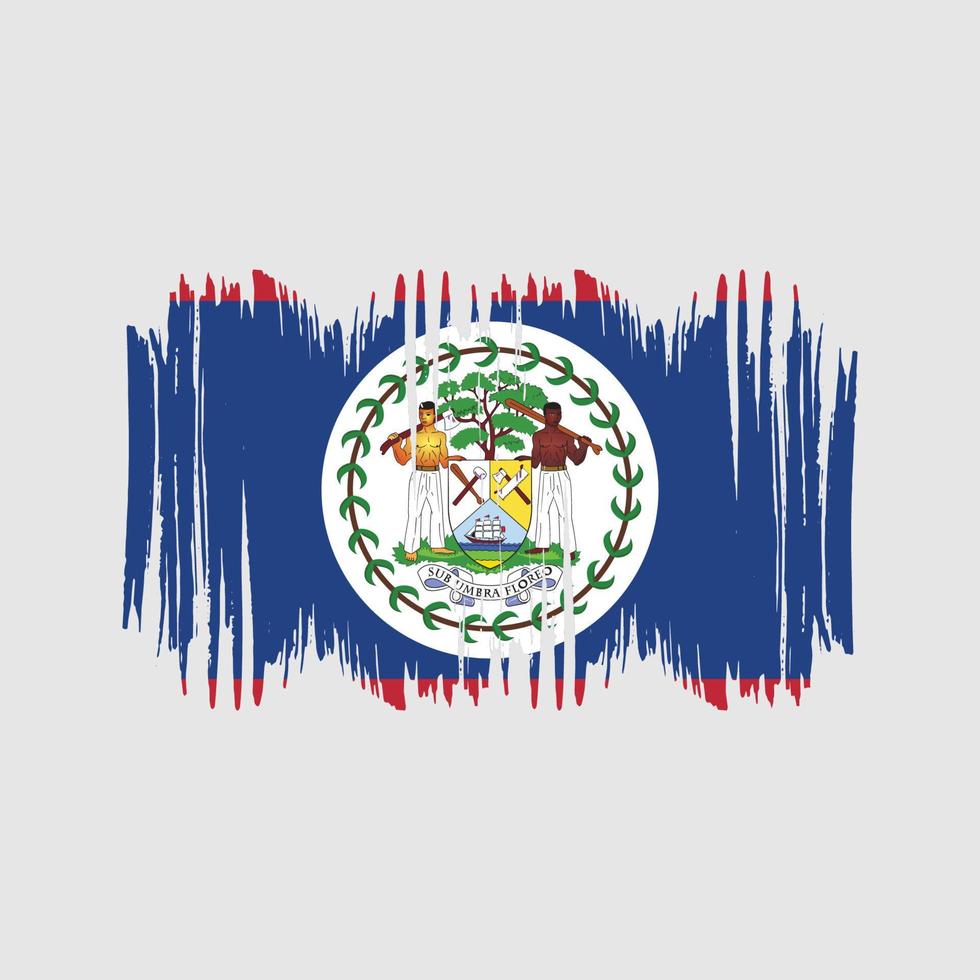 cepillo de vector de bandera de Belice. vector de pincel de bandera nacional