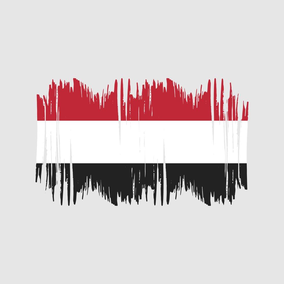 Yemen Flag Vector Brush. National Flag Brush Vector