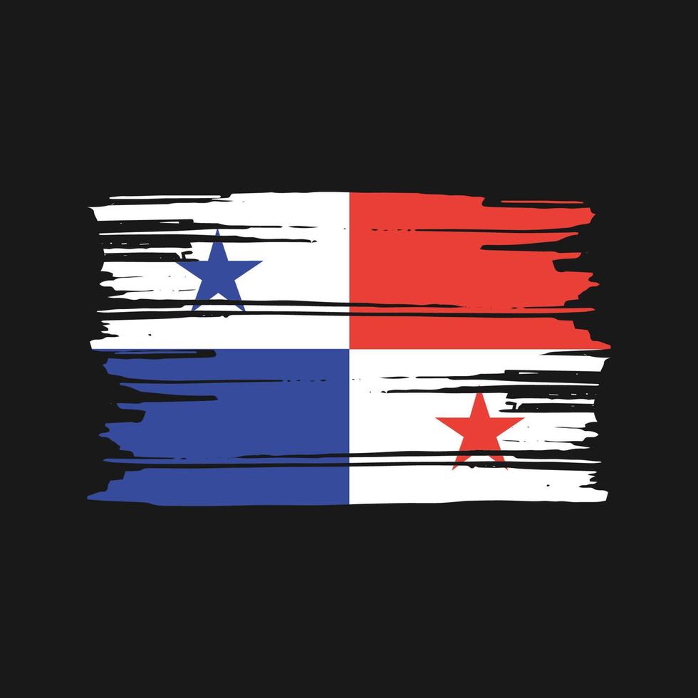 Panama Flag Brush Vector. National Flag Design vector