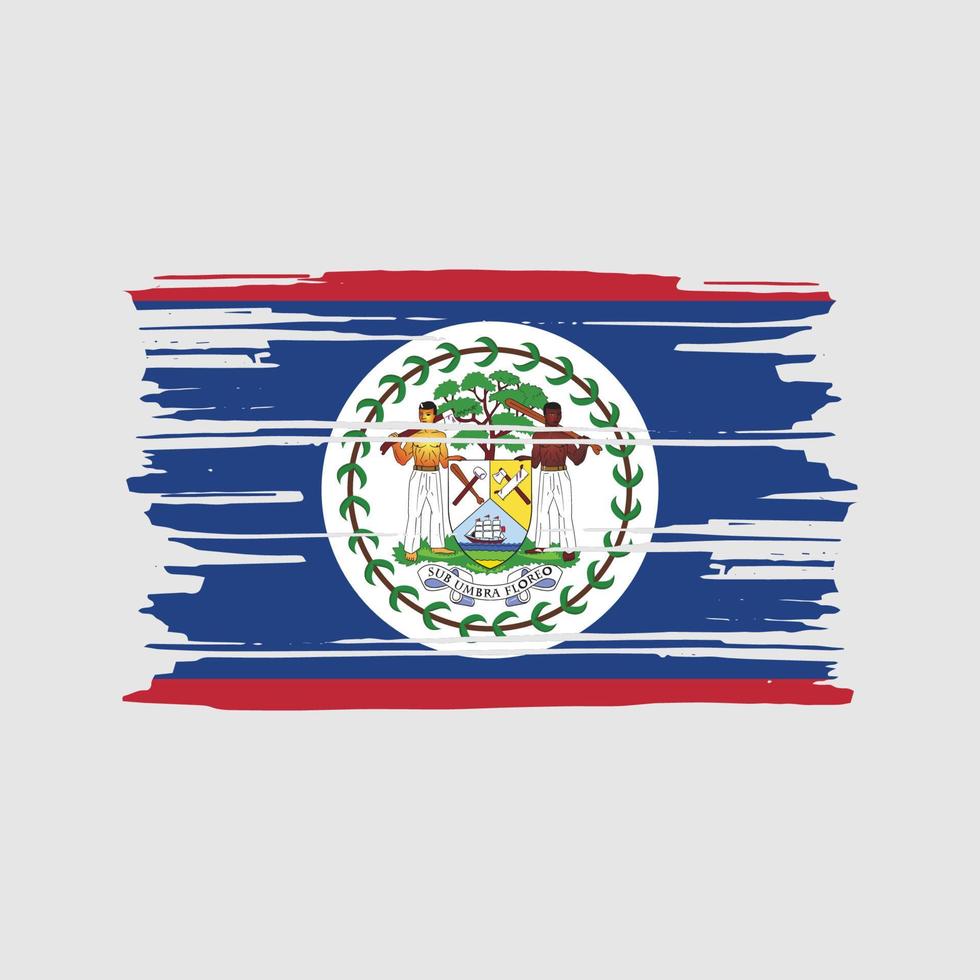 Belize Flag Brush Vector. National Flag Design vector