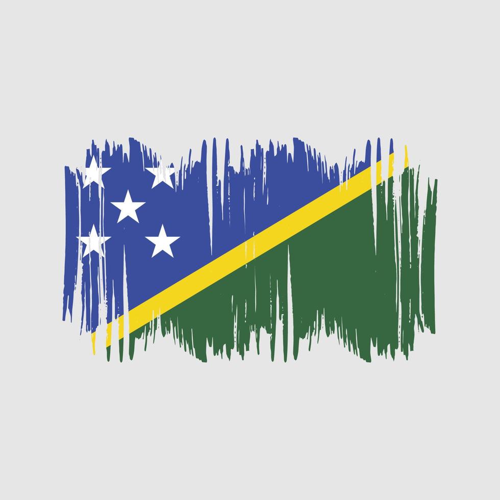 Solomon Islands Flag Vector Brush. National Flag Brush Vector