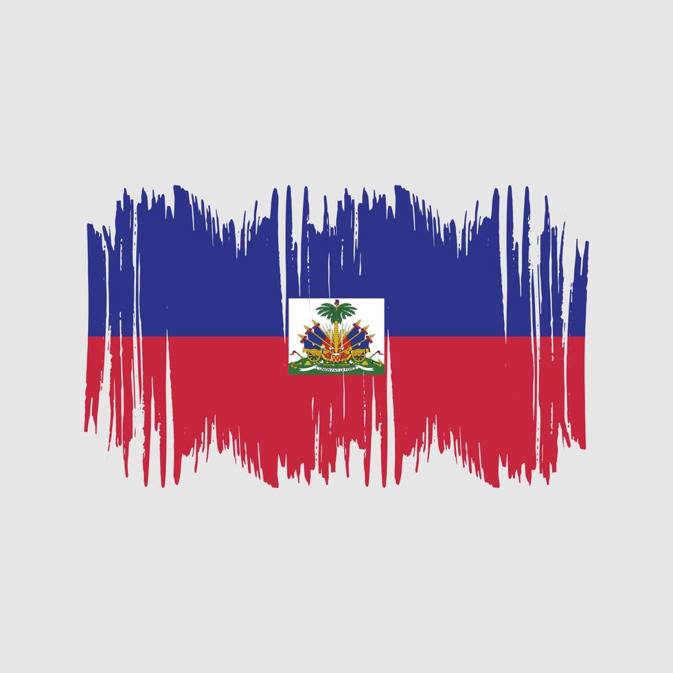 cepillo de vector de bandera de haití. vector de pincel de bandera nacional