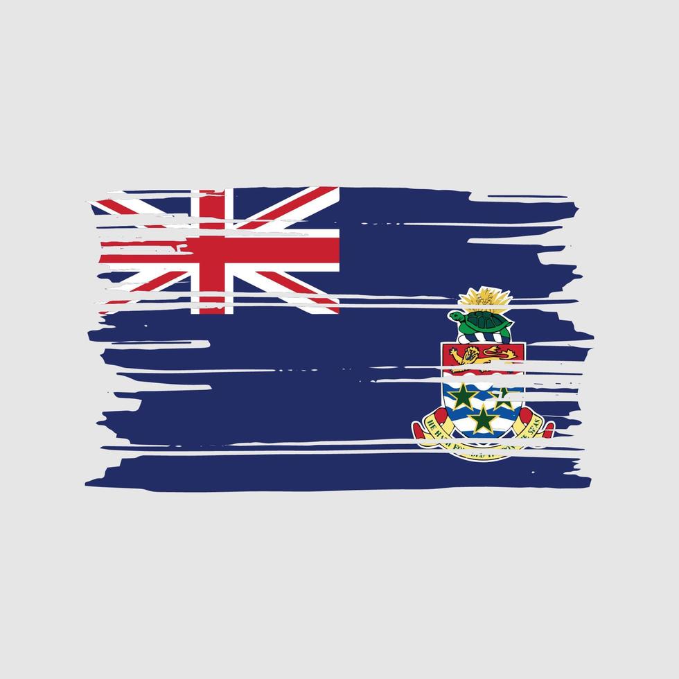 Cayman Islands Flag Brush Vector. National Flag Design vector