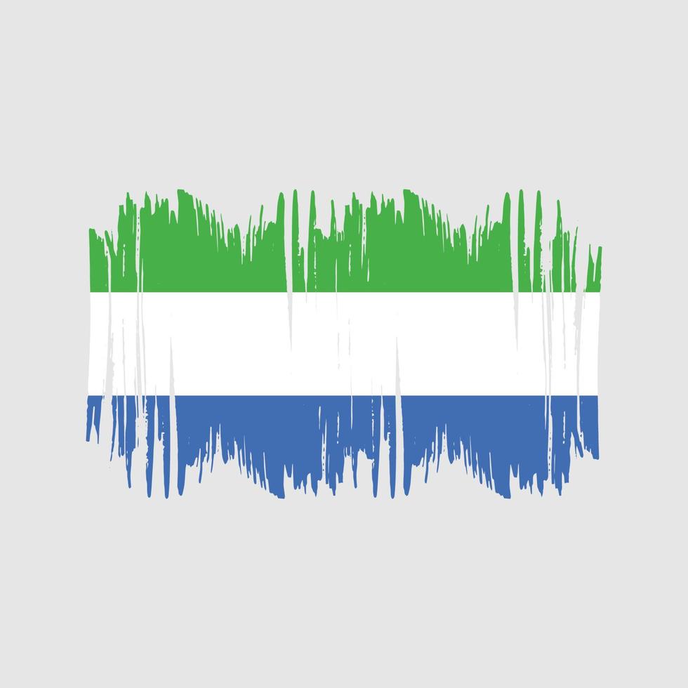 Sierra Leone Flag Vector Brush. National Flag Brush Vector