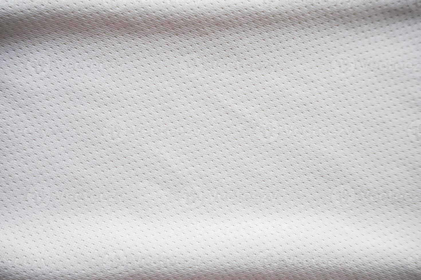 White sports jersey fabric texture background photo