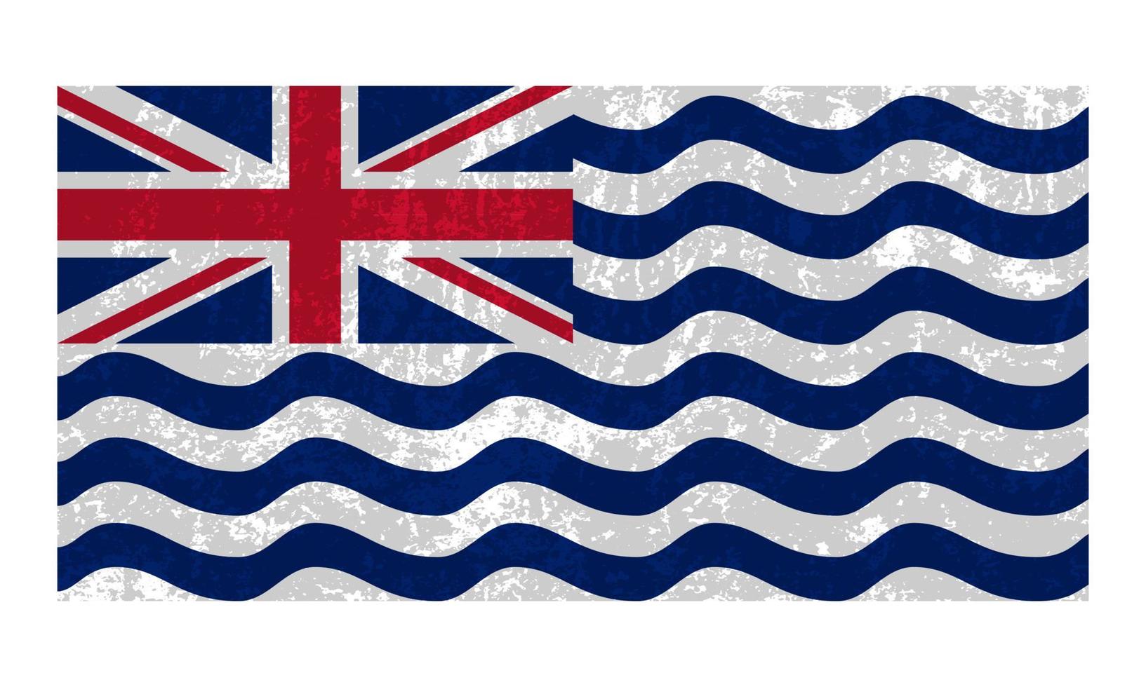 British Indian Ocean Territory grunge flag, official colors and proportion. Vector illustration.