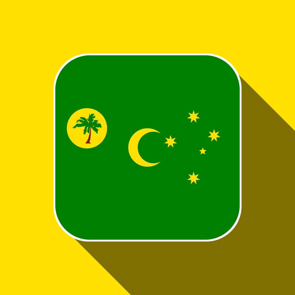 bandera de islas cocos, colores oficiales. ilustración vectorial vector