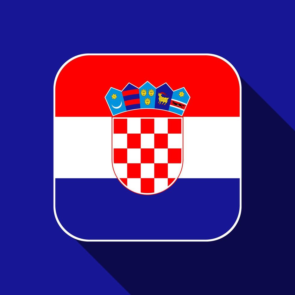 Croatia flag, official colors. Vector illustration.