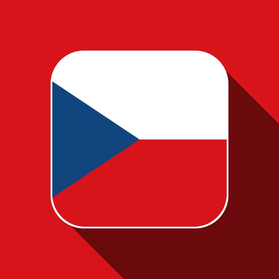 Czech Republic flag, official colors. Vector illustration.