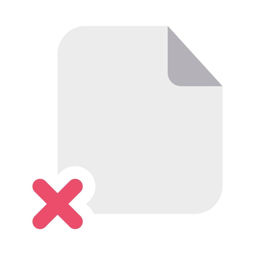 icono de archivos rotos con estilo plano vector