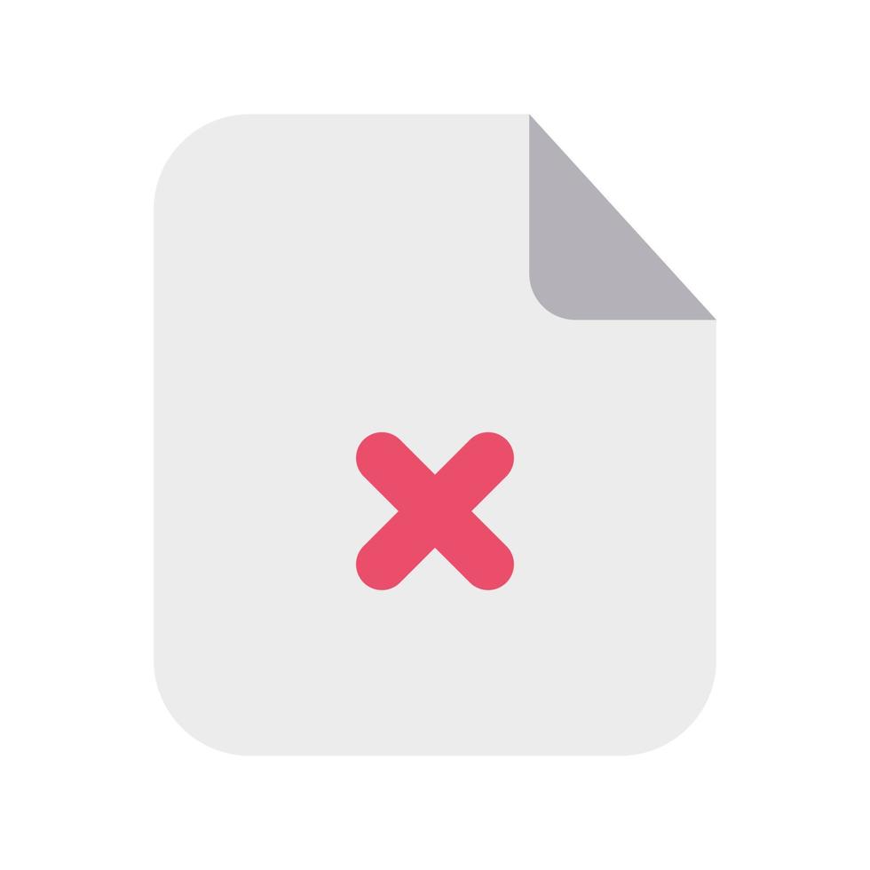 Broken Files Icon with Flat Style vector