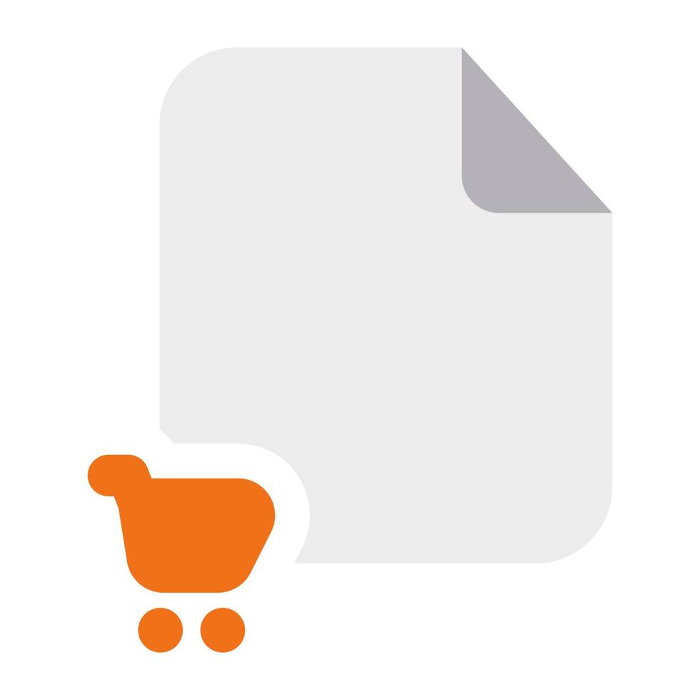 Cart Files Icon with Flat Style vector